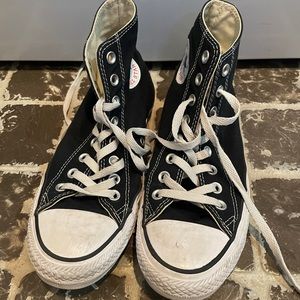 high top black converse